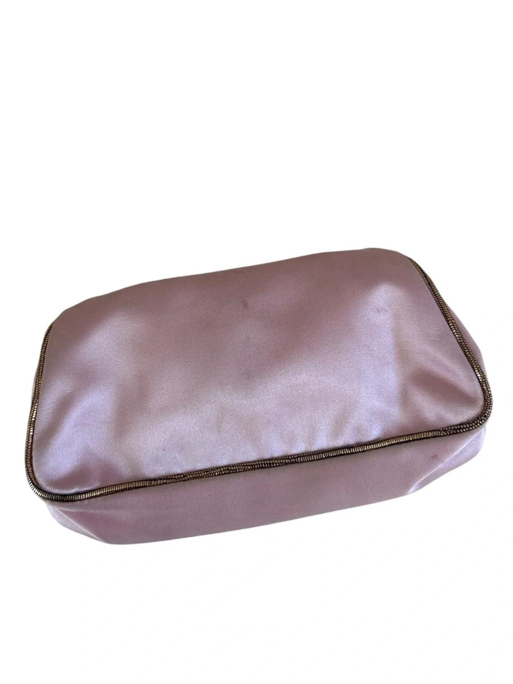 Fendi Borderline Clutch Bag in Pink Satin & Python Trim